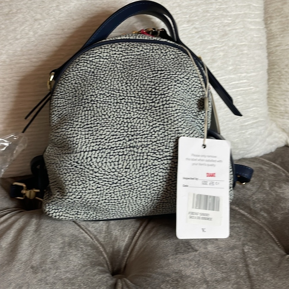 Authentic Borbonese Leather Backpack